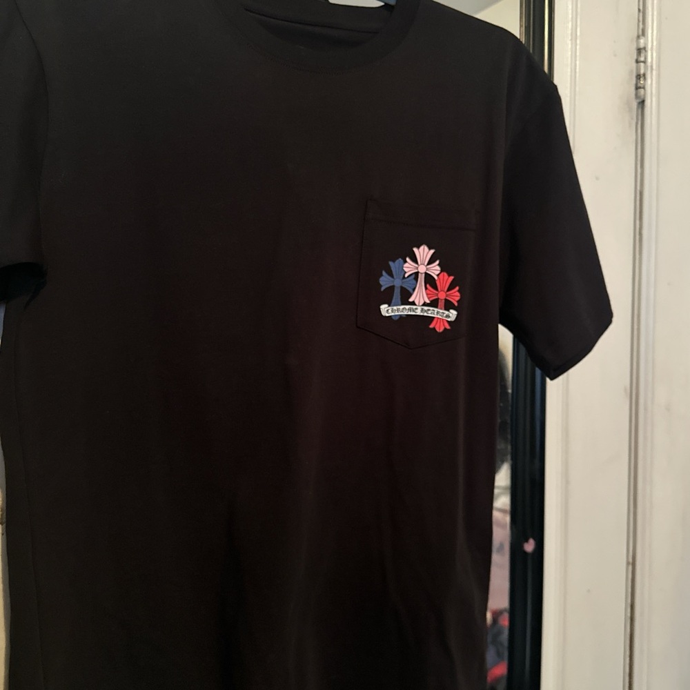 chrome hearts multicolor rainbow cross t-shirt shirt